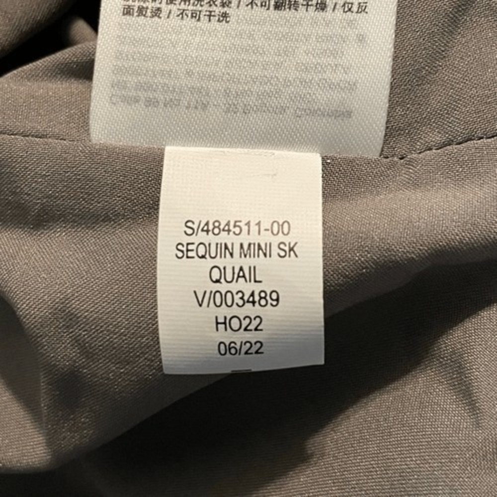 Gap‎ Silver Recycled Sequin Metallic Mini Skirt Grey Zipper Closure 10 - Picture 8 of 9